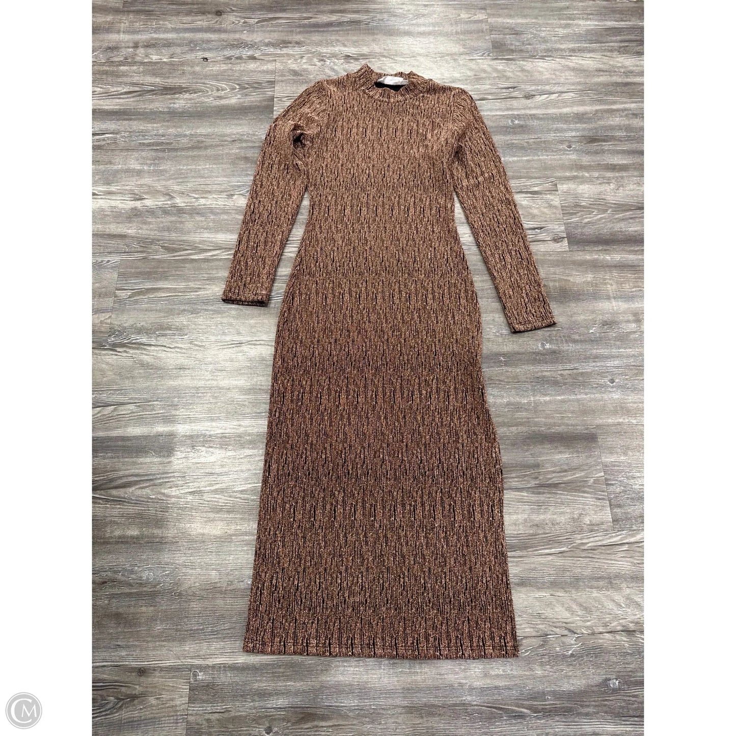 Dress Casual Midi By All In Favor In Gold, Size: S