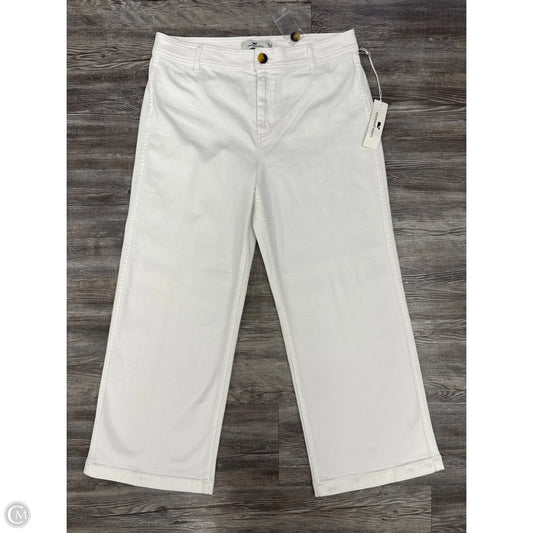 Jeans Wide Leg By Vineyard Vines In White Denim, Size: 10