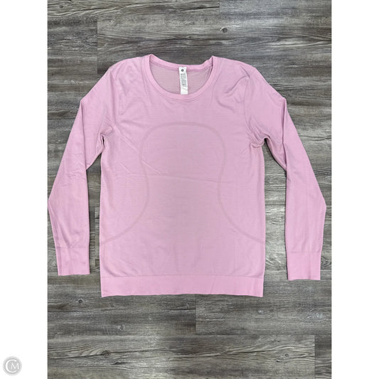 Athletic Top Long Sleeve Crewneck By Lululemon In Purple, Size: 10