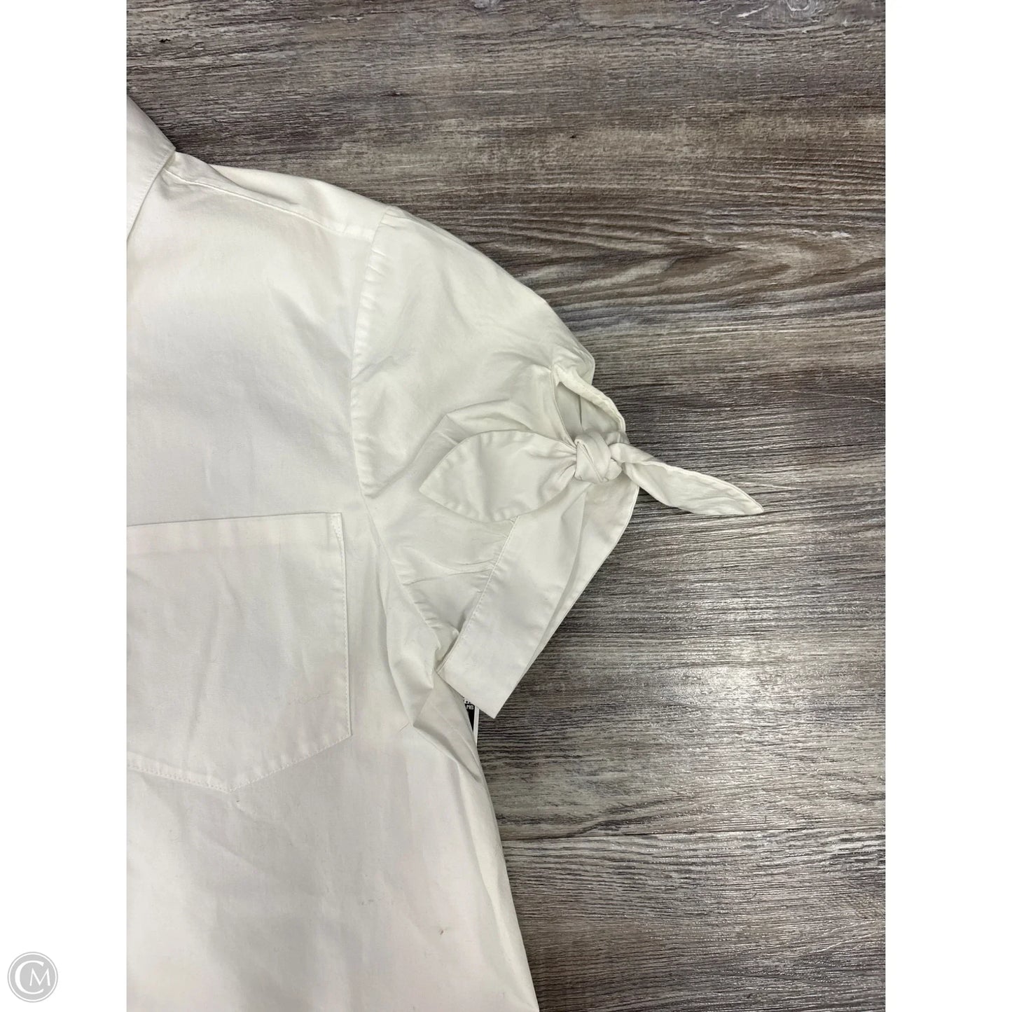 Top Short Sleeve Designer By Kate Spade In White, Size: L