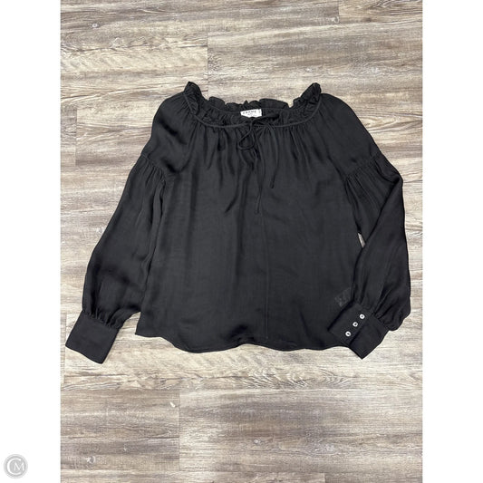 Top Long Sleeve By Frame In Black, Size: L