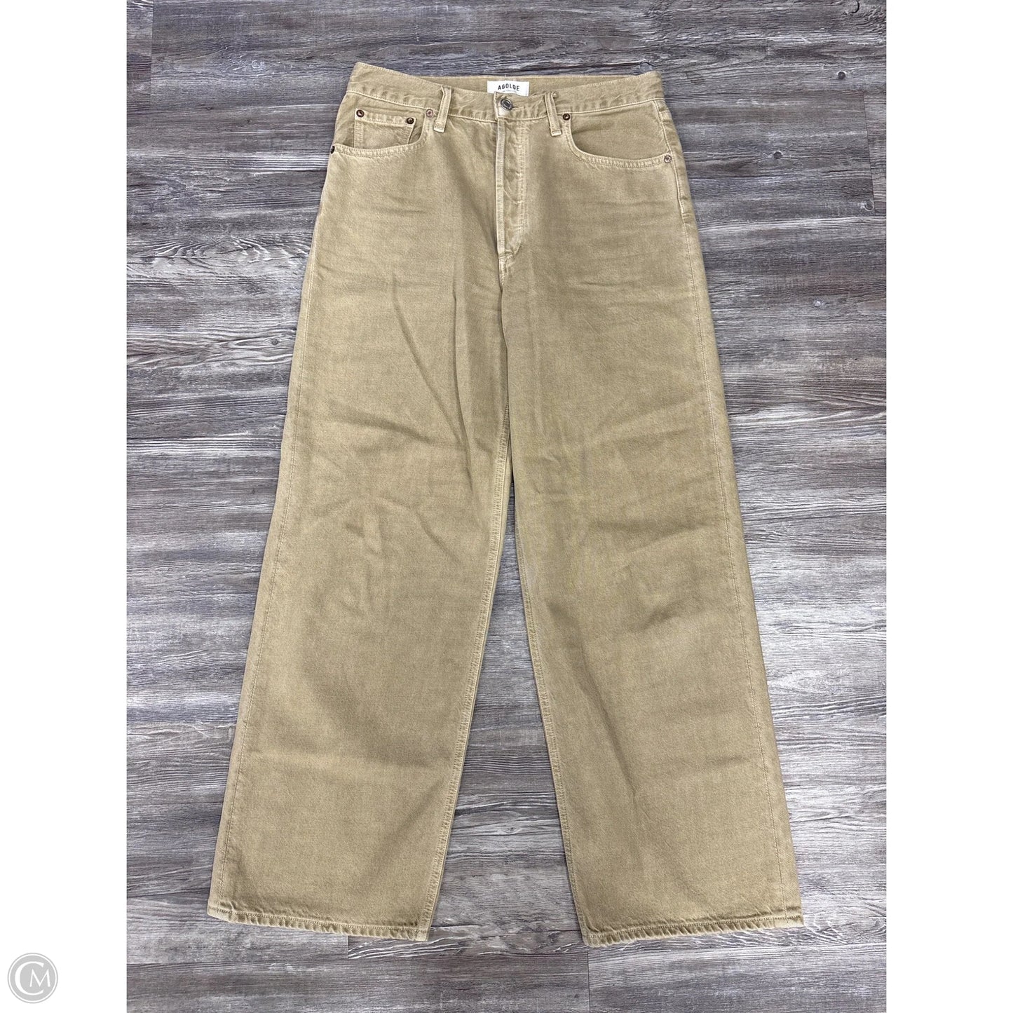 Jeans Wide Leg By Agolde In Tan Denim, Size: 6
