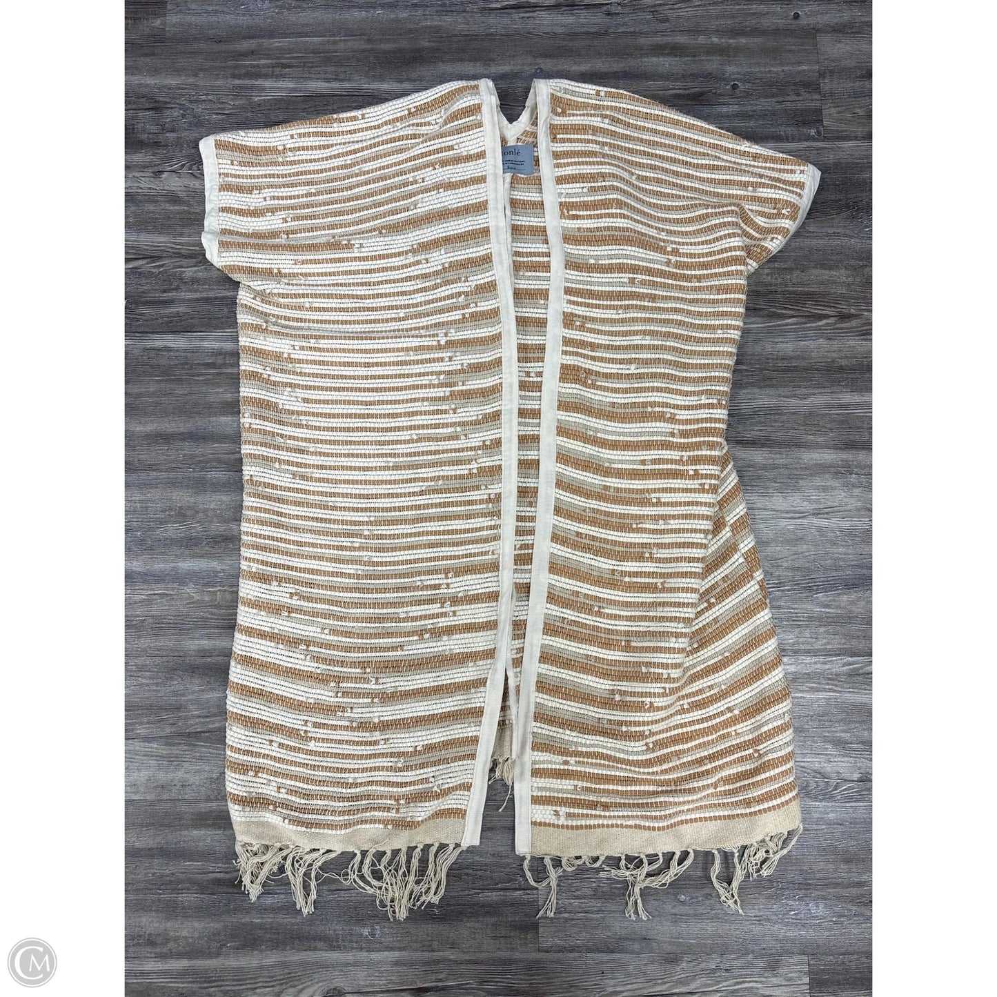 Cardigan By Tonle In Brown & White, Size: Osfm