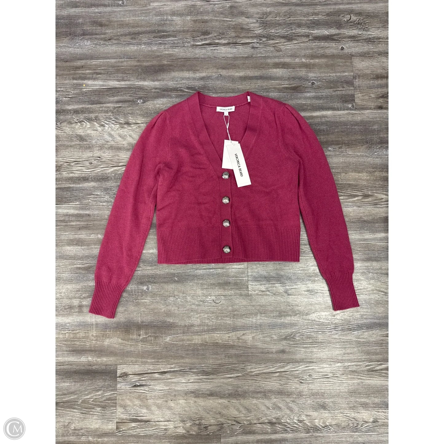 Sweater Cardigan By Veronica Beard In Pink, Size: S