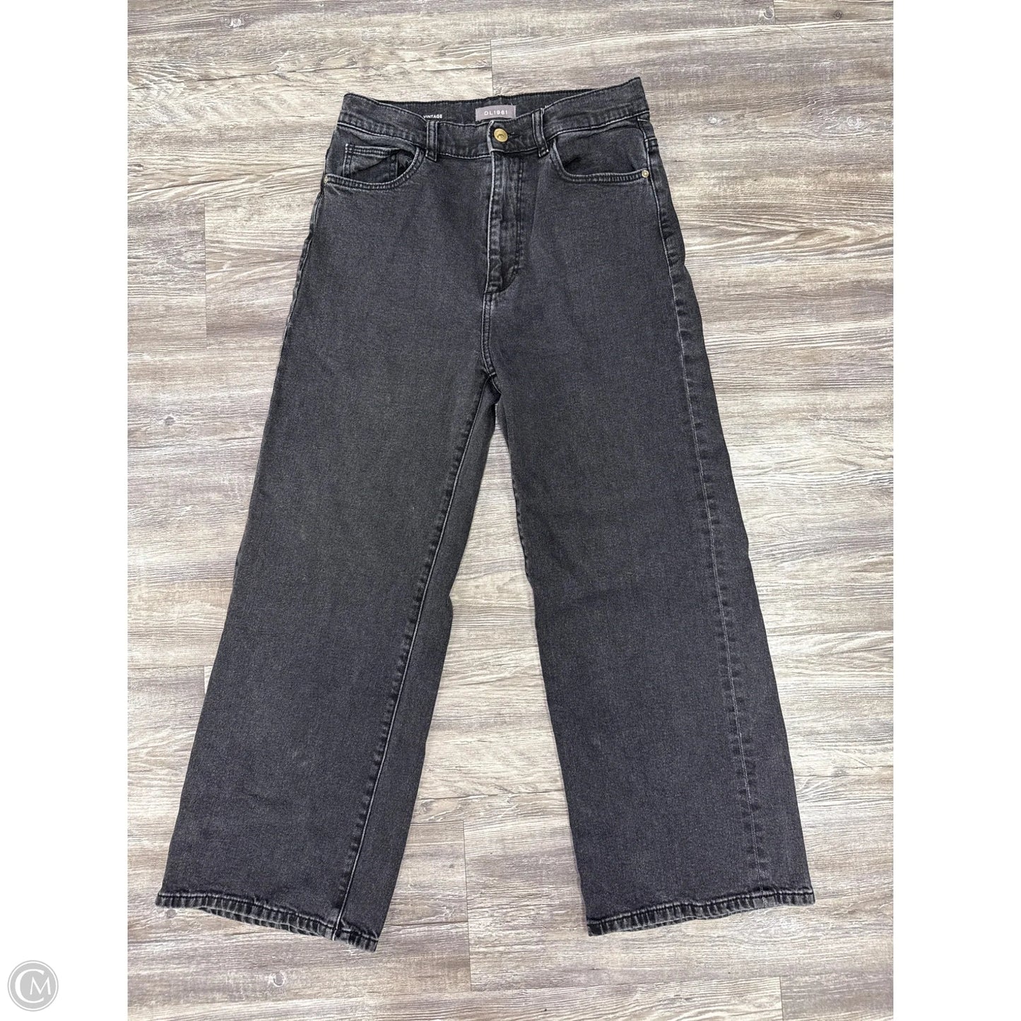 Jeans Cropped By Dl1961 In Black Denim, Size: 4