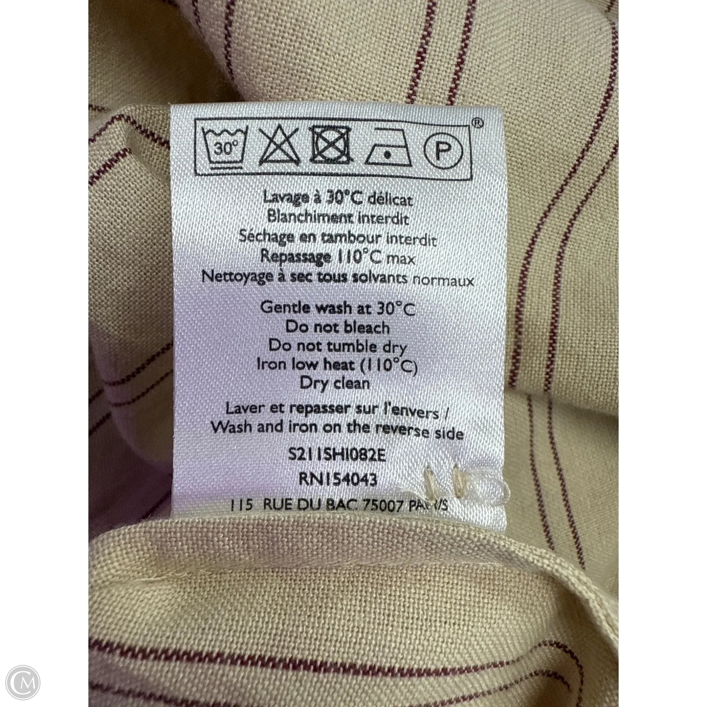 Top Short Sleeve By Sezane In Tan, Size: 4