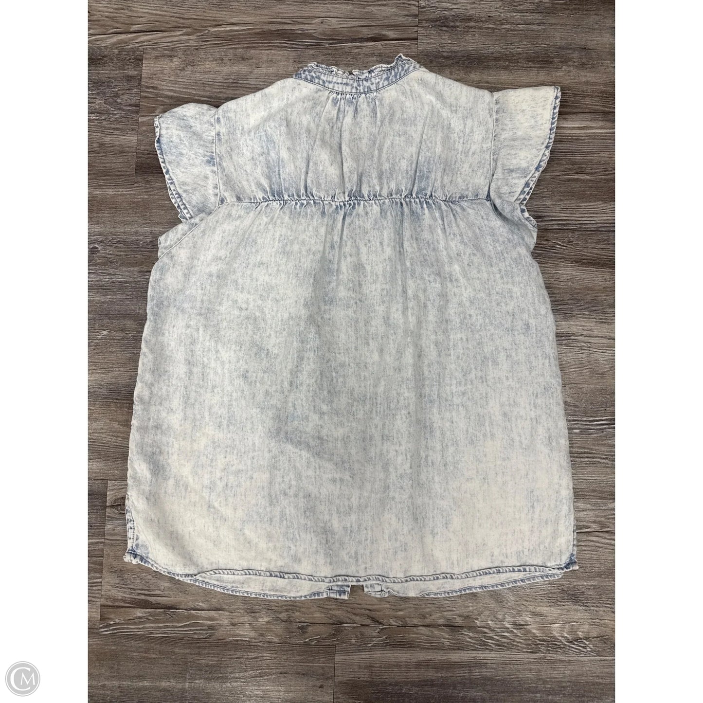 Top Short Sleeve By Rails In Blue Denim, Size: S