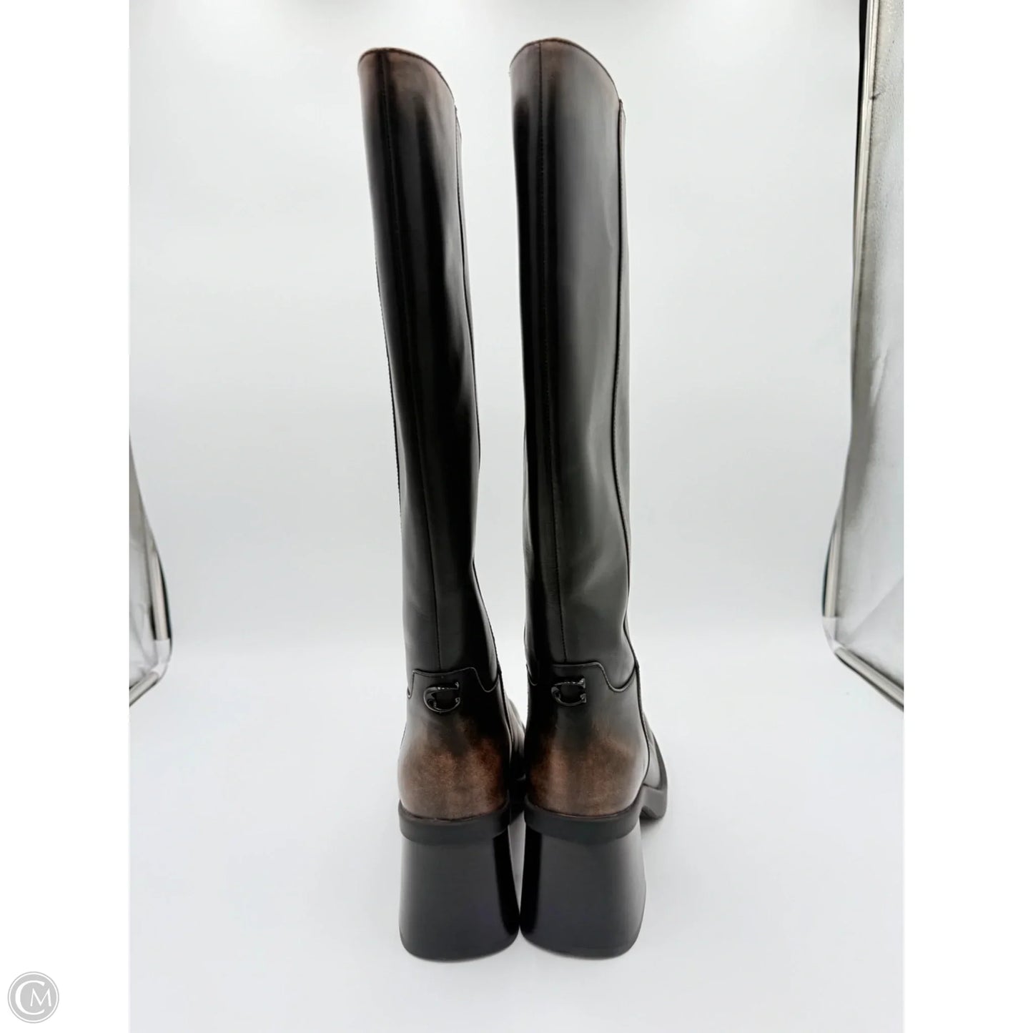Boots Designer By Coach In Brown, Size: 10