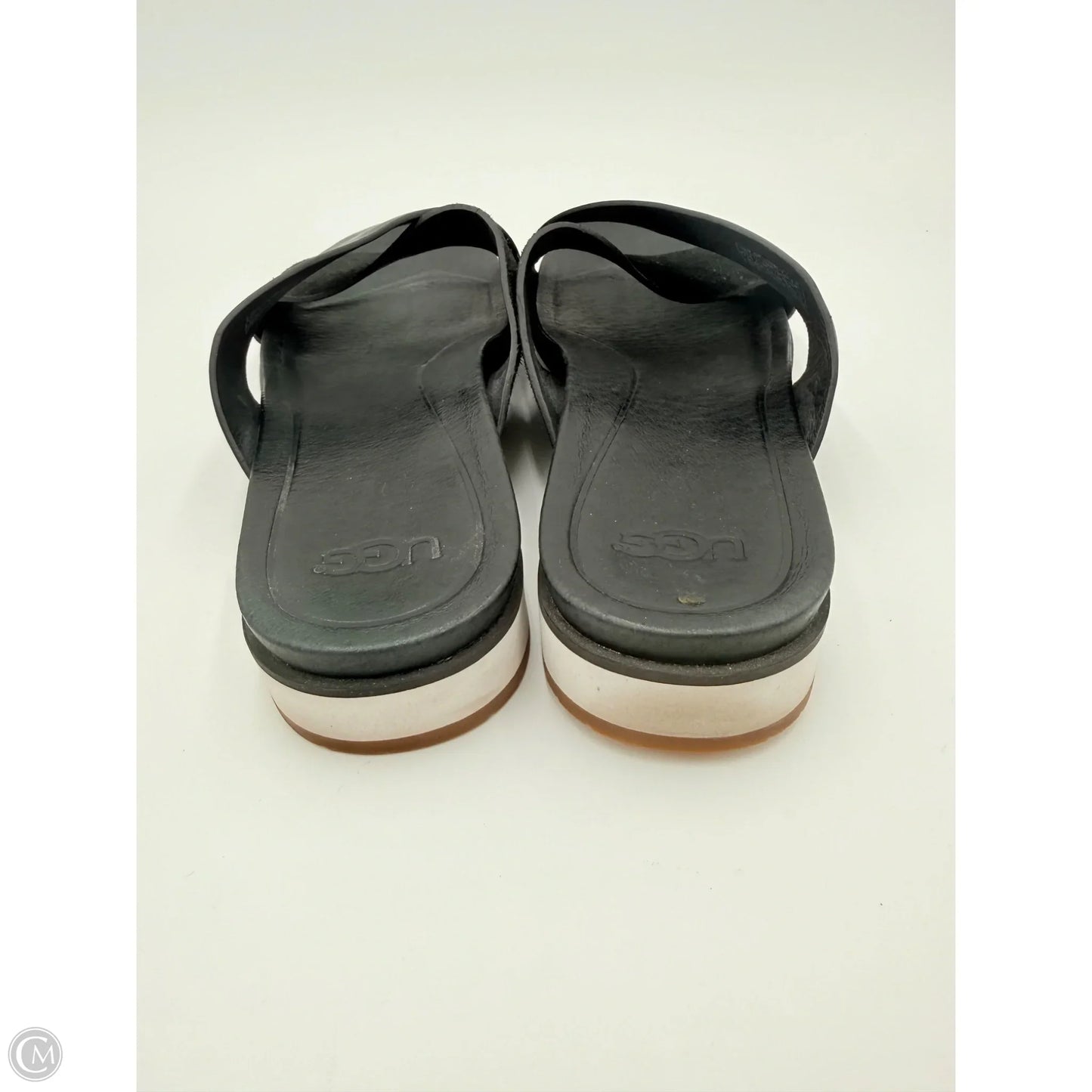 Sandals Flats By Ugg In Black, Size: 8.5