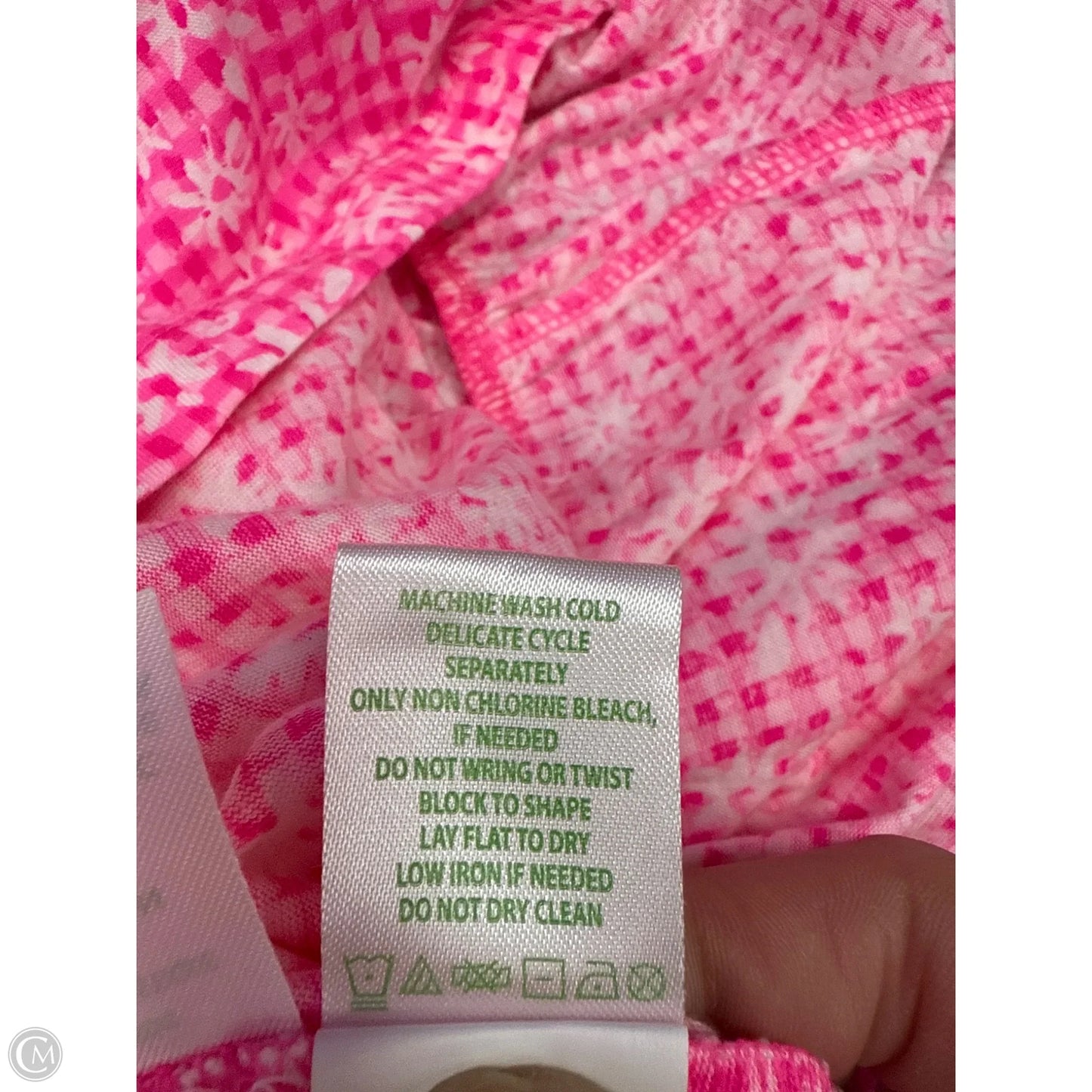 Dress Designer By Lilly Pulitzer In Pink & White, Size: Xl