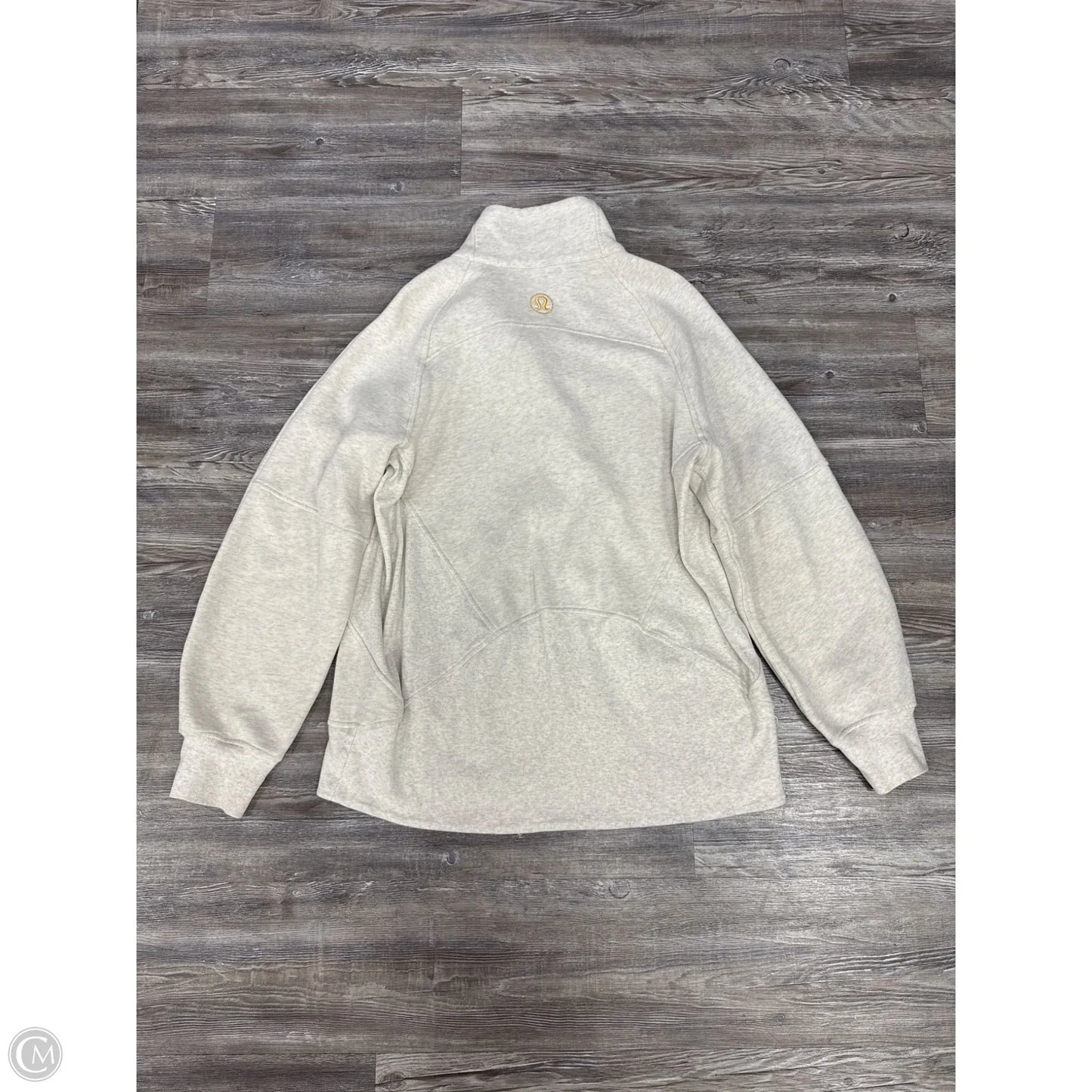 Athletic Sweatshirt Crewneck By Lululemon In Tan, Size: M