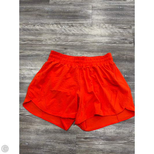 Athletic Shorts By Lululemon In Orange, Size: 14