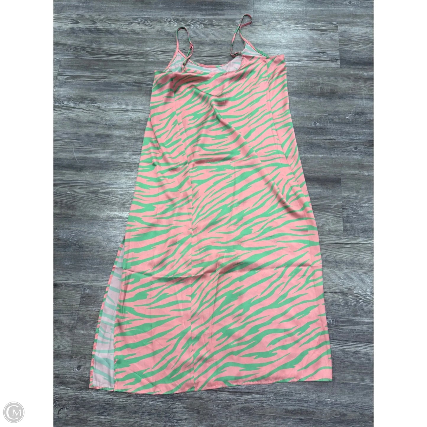 Dress Party Midi By Collusion In Green & Pink, Size: 6