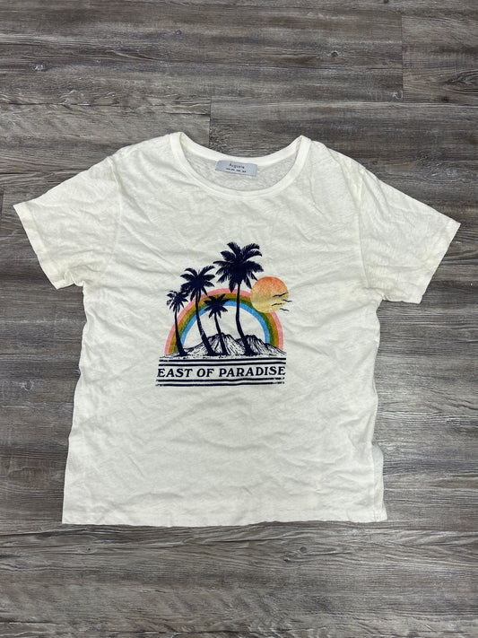 Top Short Sleeve By Auguste  In White, Size: 6