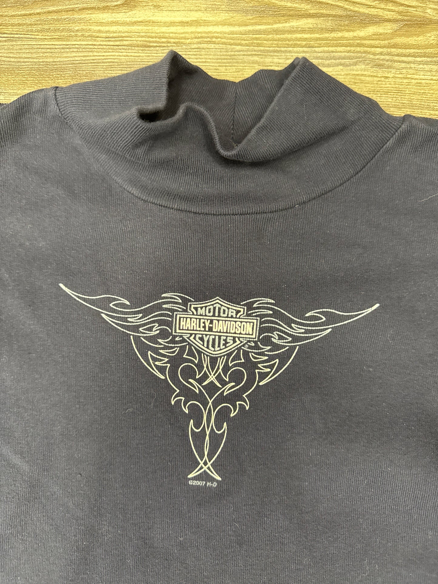 Top Long Sleeve By Harley Davidson In Navy, Size: L