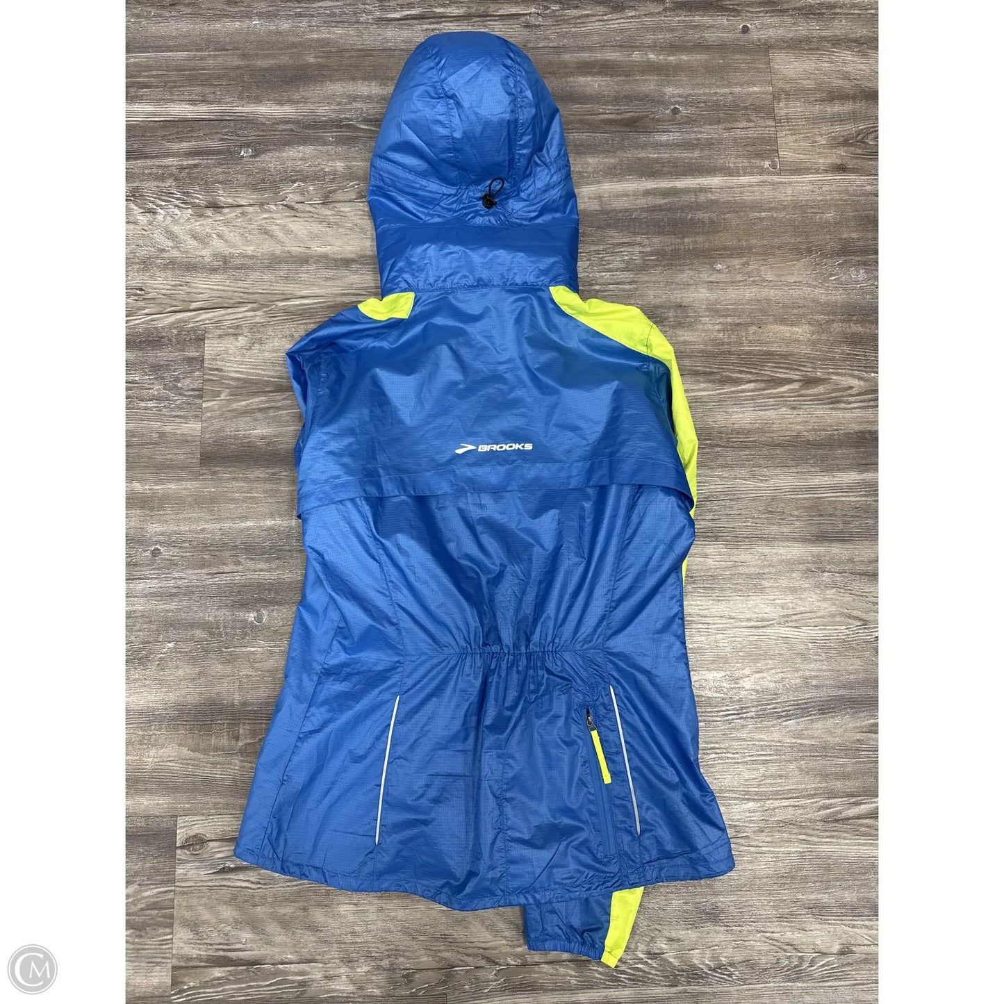 Jacket Windbreaker By Brooks In Blue, Size: M