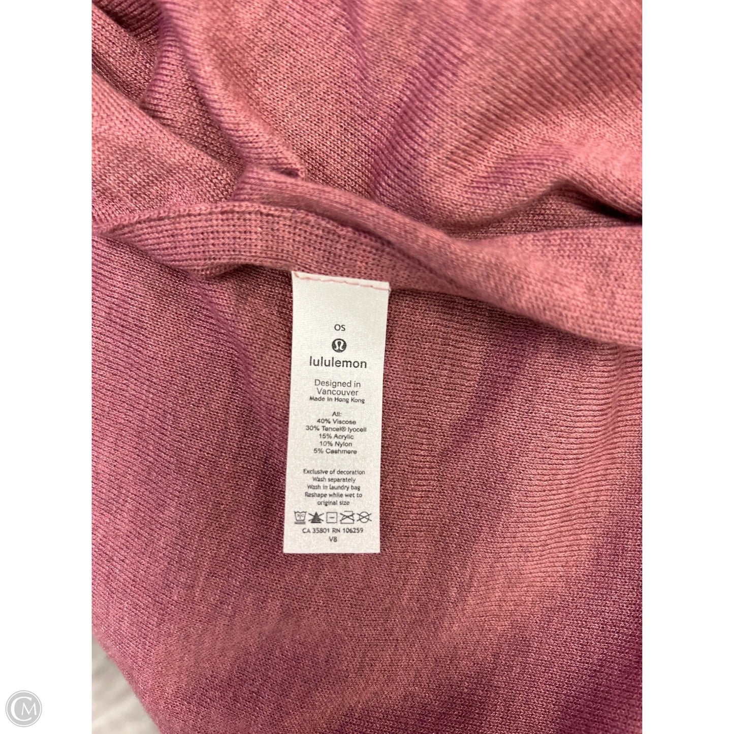 Shawl By Lululemon In Cream & Pink, Size: Osfm