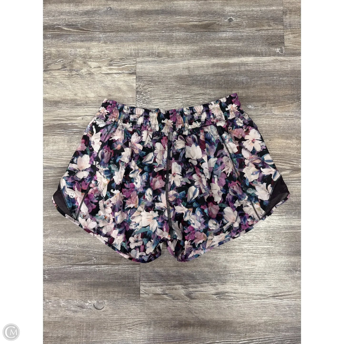 Athletic Shorts By Lululemon In Floral Print, Size: 6