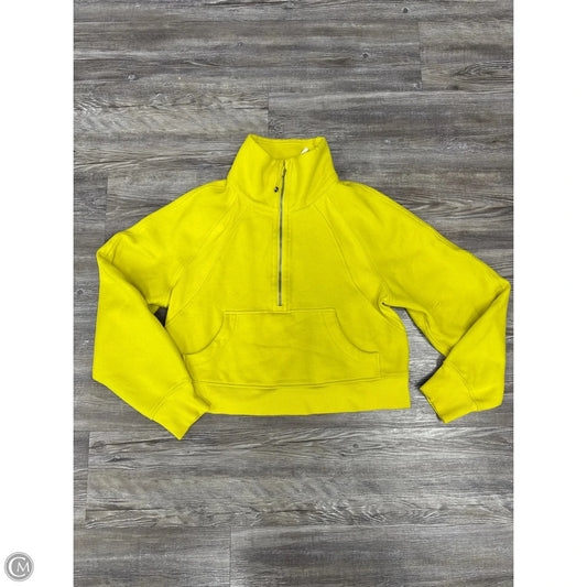Athletic Sweatshirt Collar By Lululemon In Yellow, Size: Xs