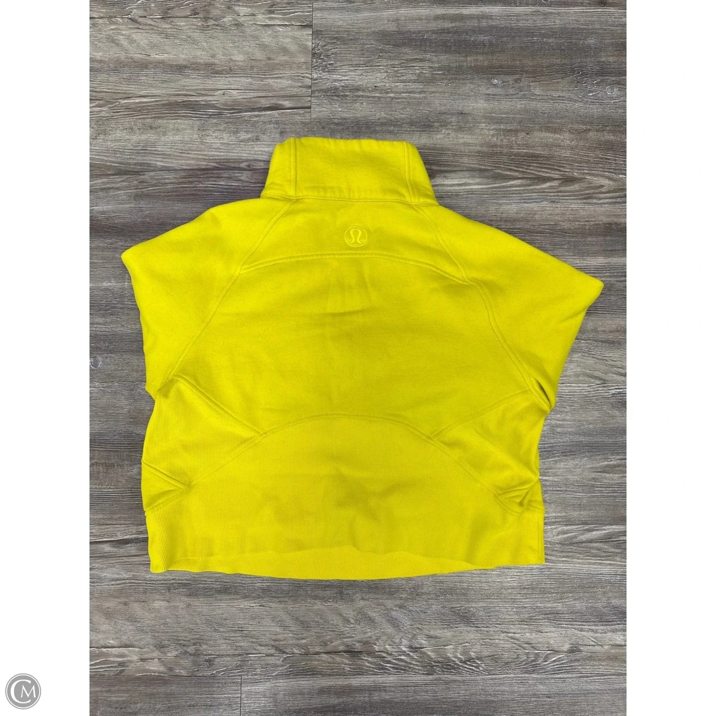 Athletic Sweatshirt Collar By Lululemon In Yellow, Size: Xs