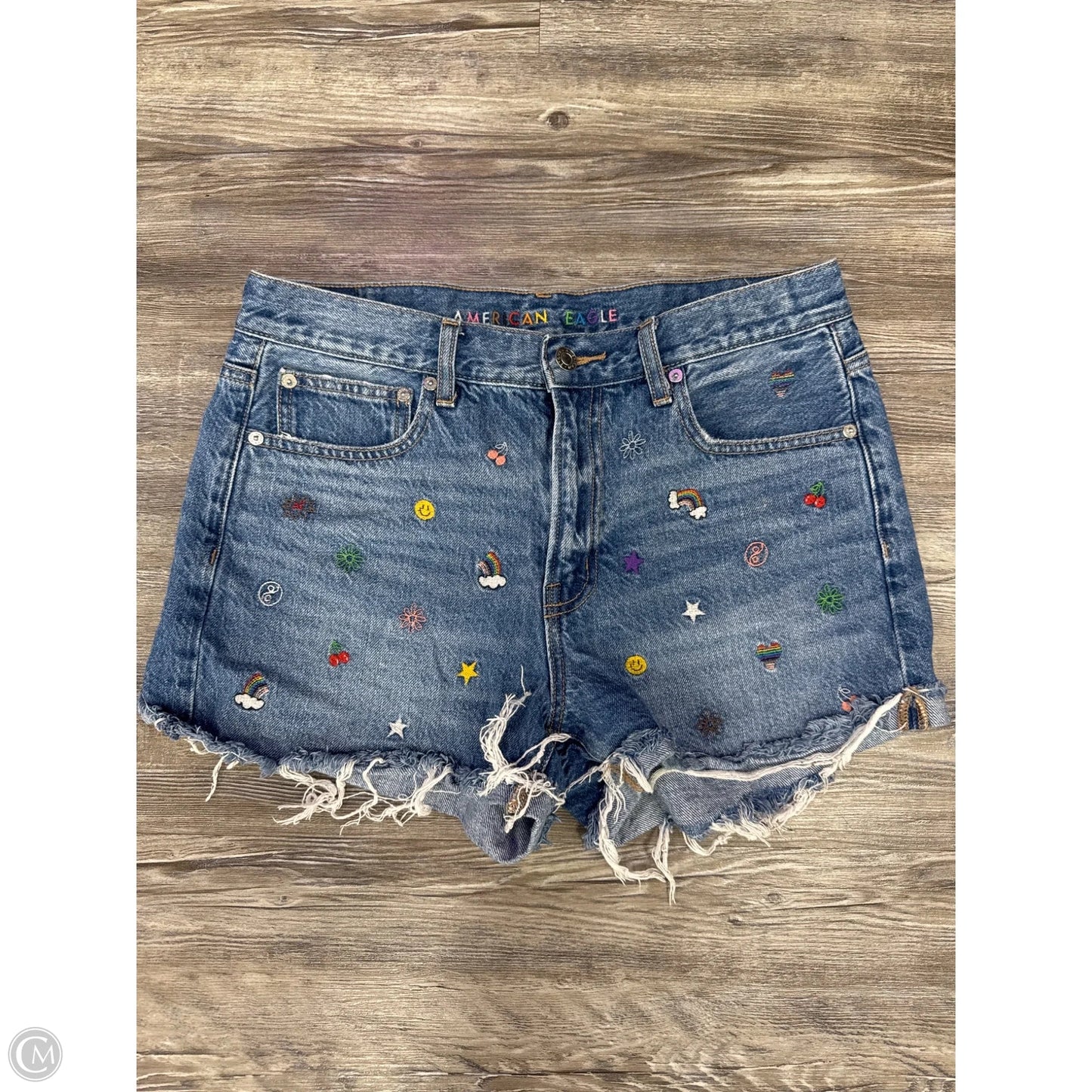 Shorts By American Eagle In Blue Denim, Size: 8