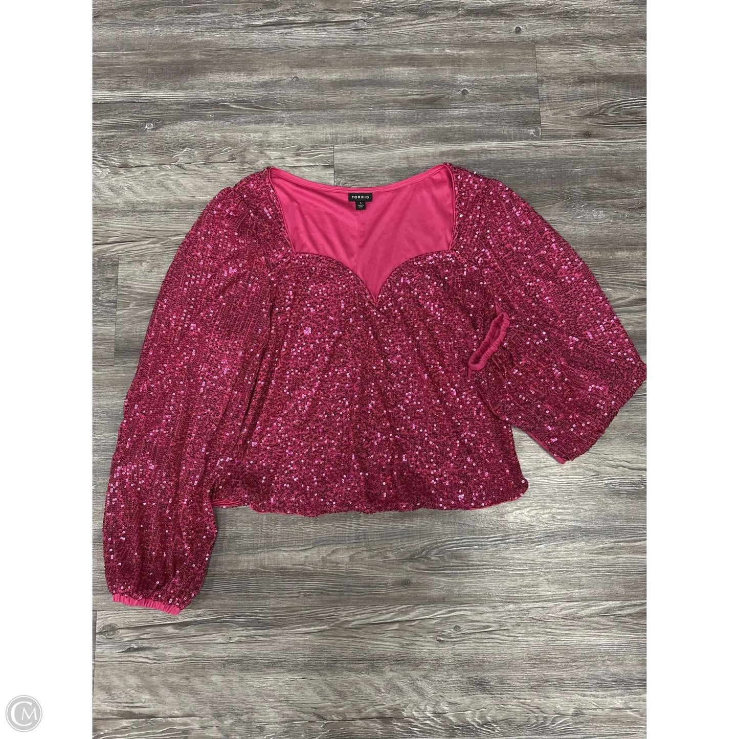 Top Long Sleeve By Torrid In Pink, Size: 1x
