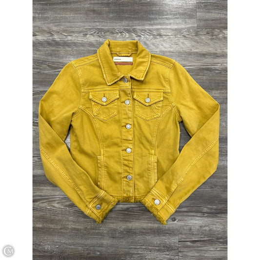 Jacket Denim By Pilcro In Yellow, Size: S