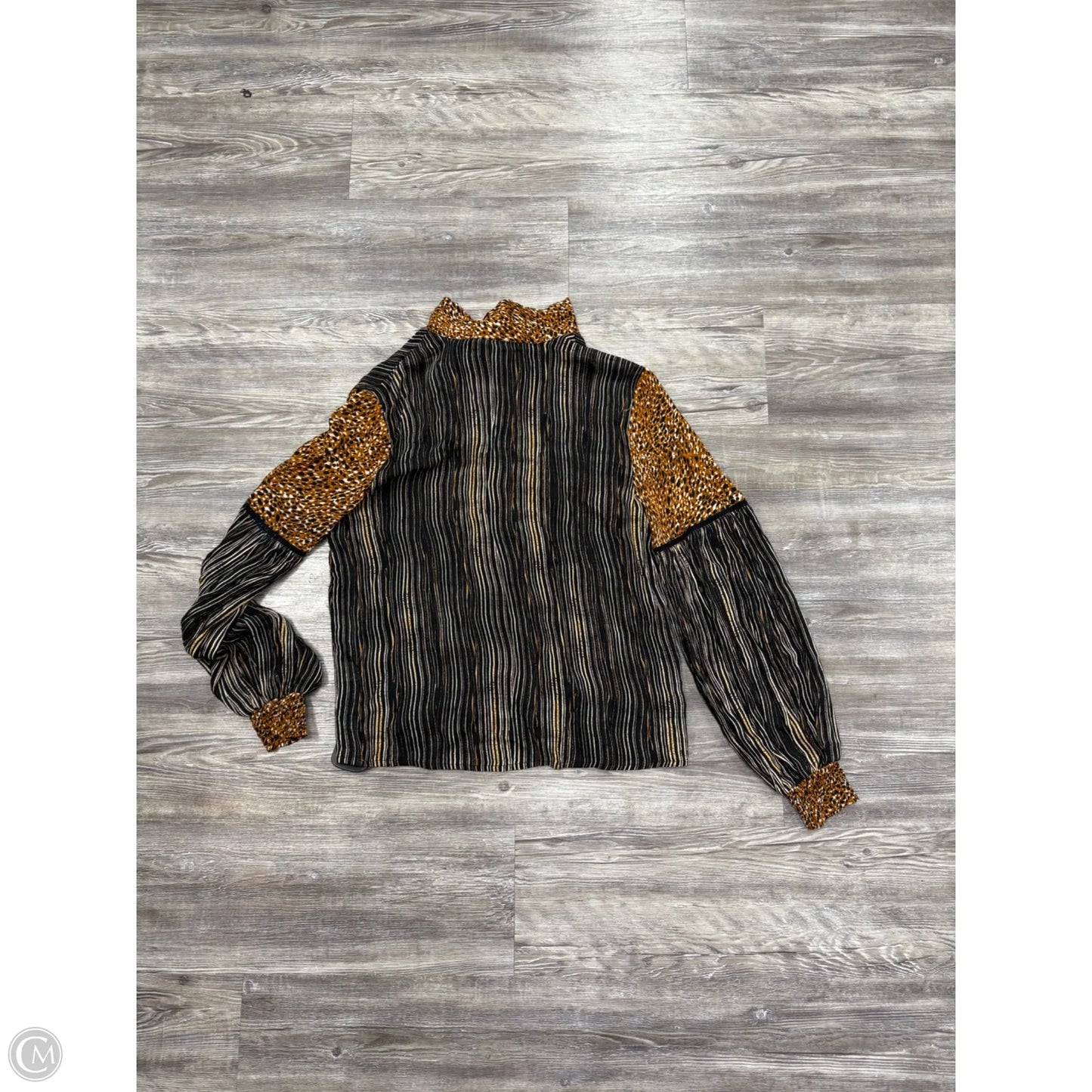 Top Long Sleeve By Conditions Apply In Black & Brown, Size: Xs