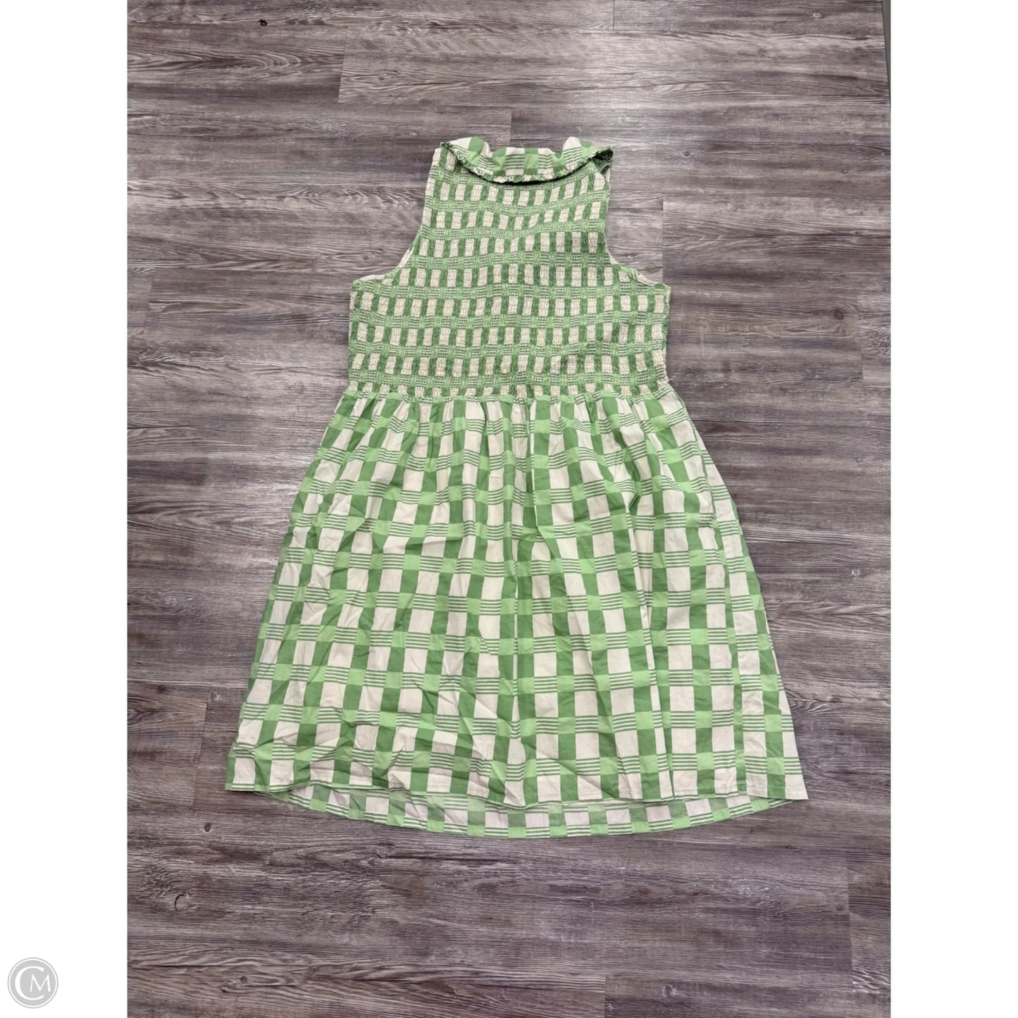 Dress Casual Midi By The Drop In Green & White, Size: 3x