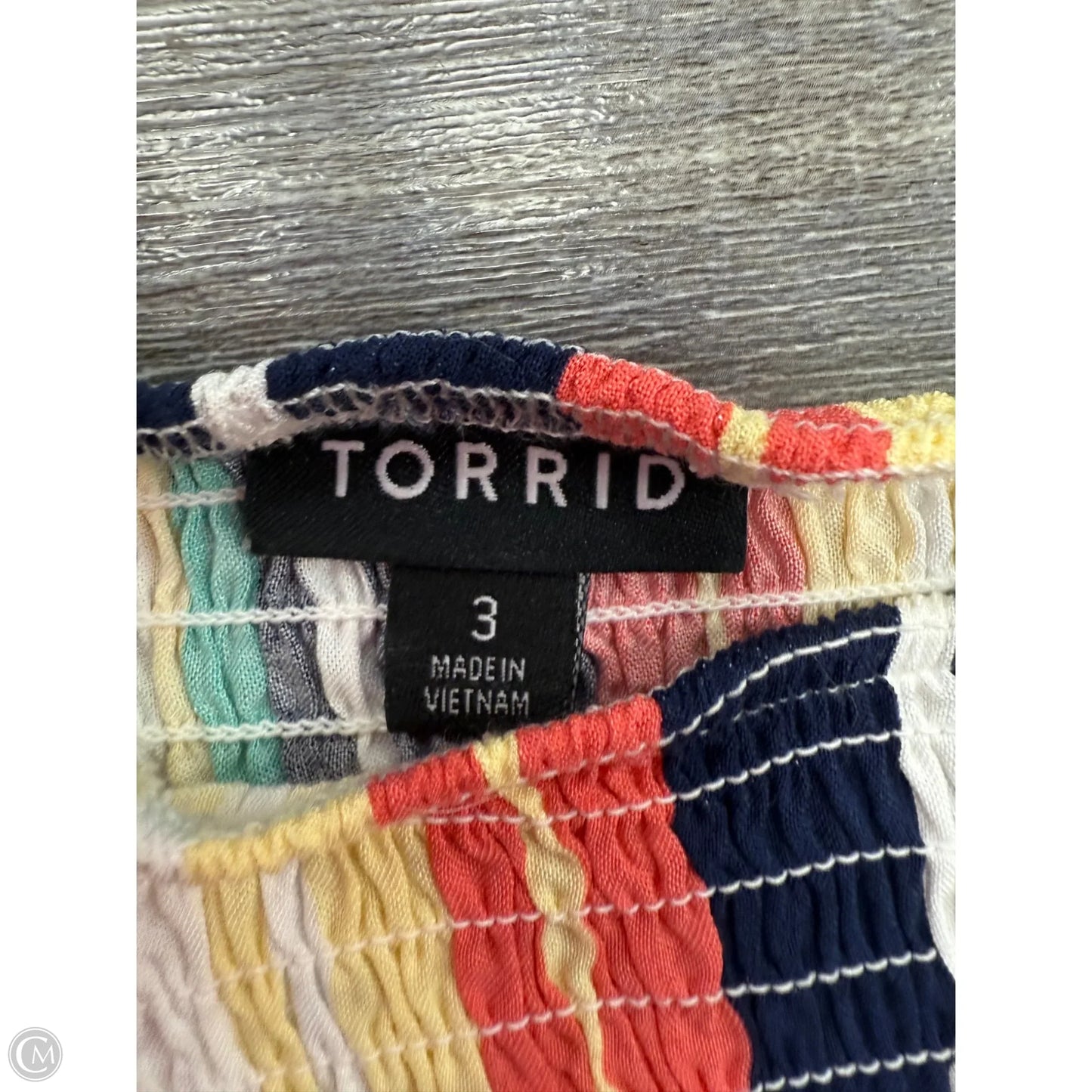 Top Sleeveless By Torrid In Striped Pattern, Size: 3x