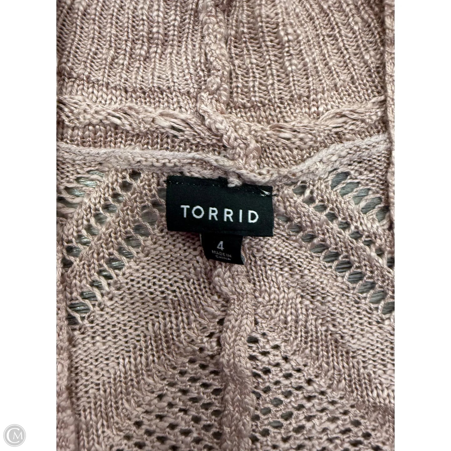 Sweater Cardigan By Torrid In Pink, Size: 4x