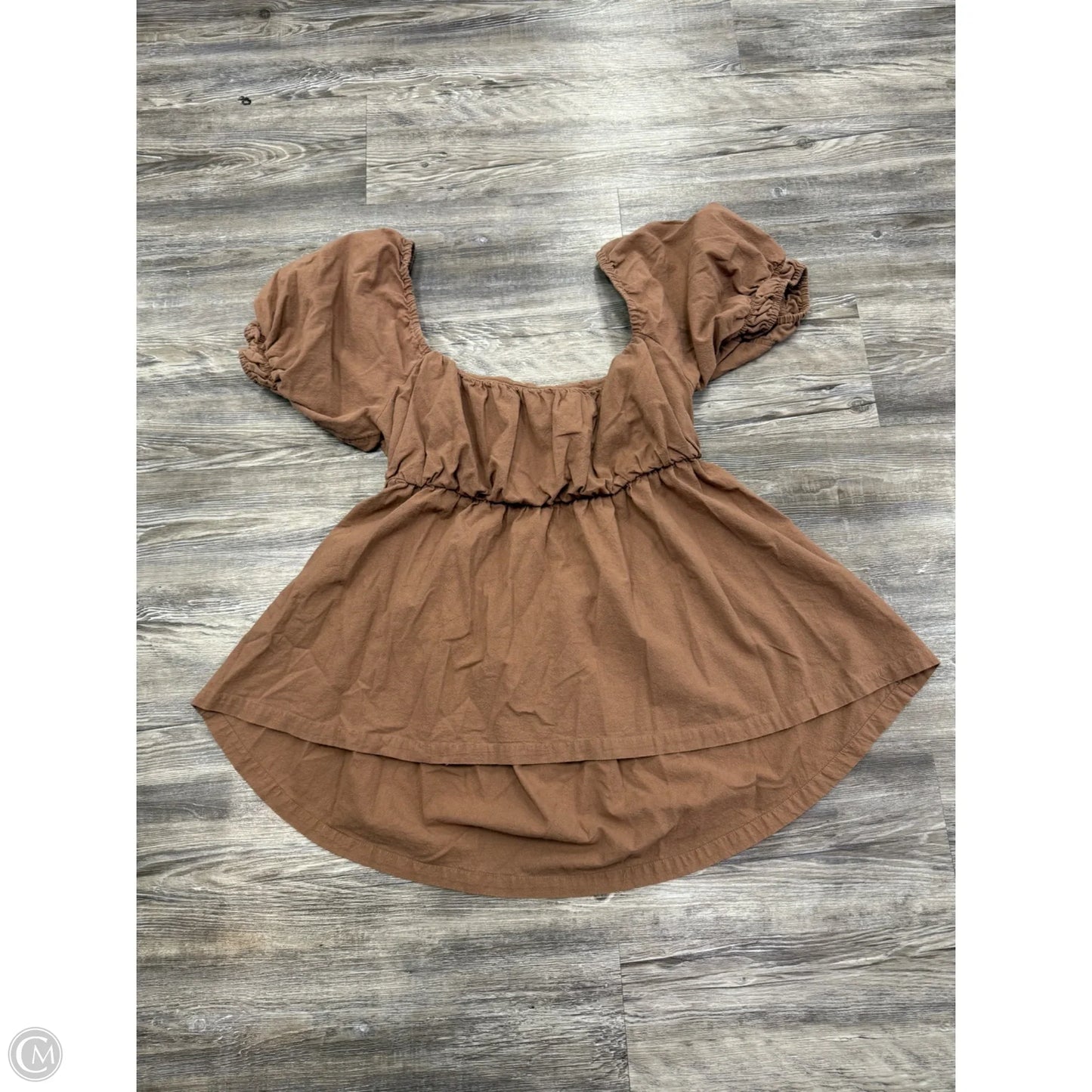 Top Short Sleeve By Free People In Brown, Size: Xl