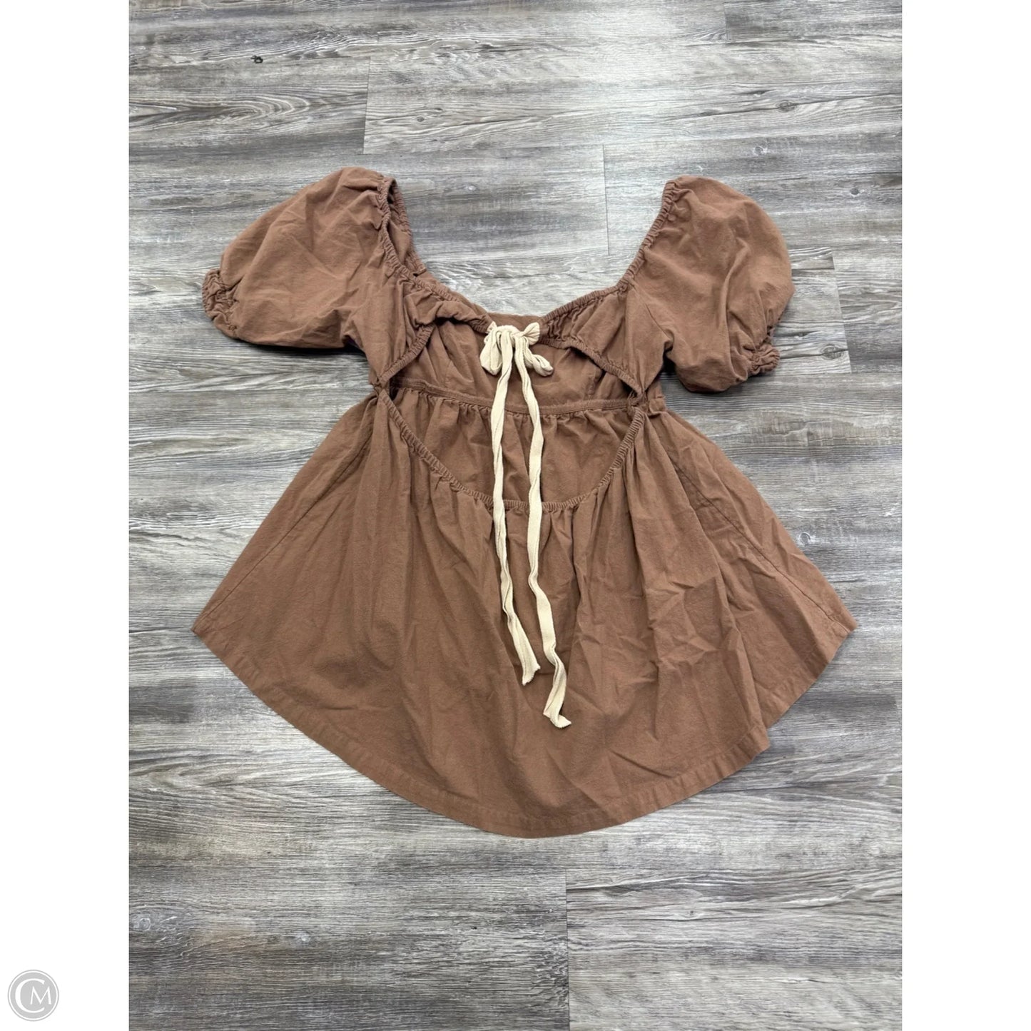 Top Short Sleeve By Free People In Brown, Size: Xl