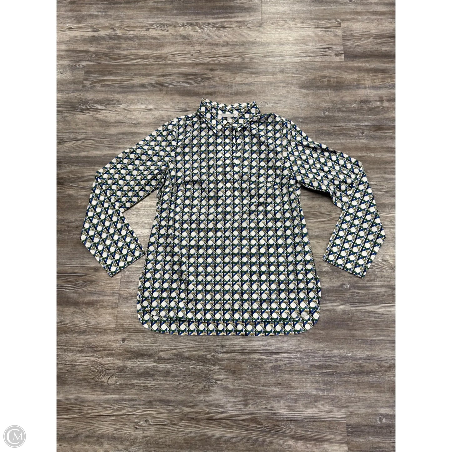 Top Long Sleeve By Hinson Wu In Blue & Green, Size: Xs