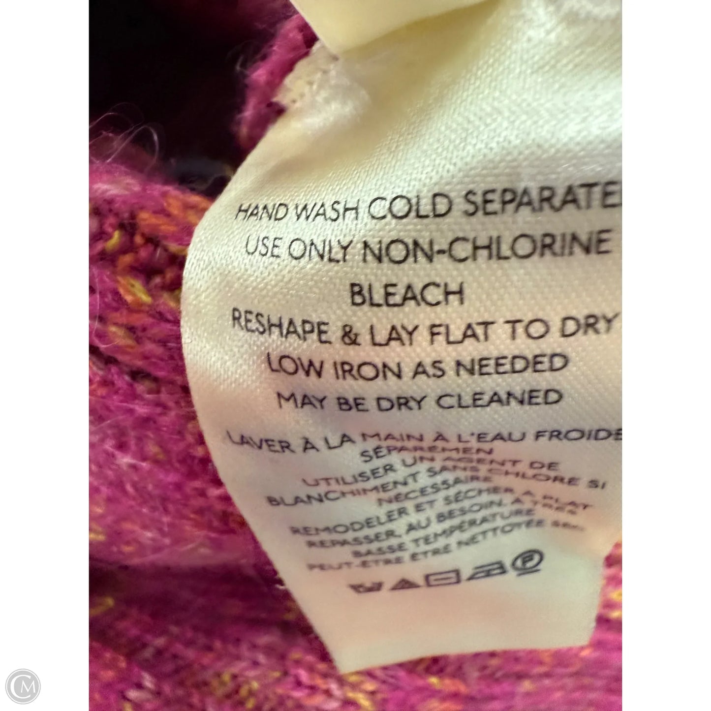 Sweater Short Sleeve By Free People In Pink & Yellow, Size: M