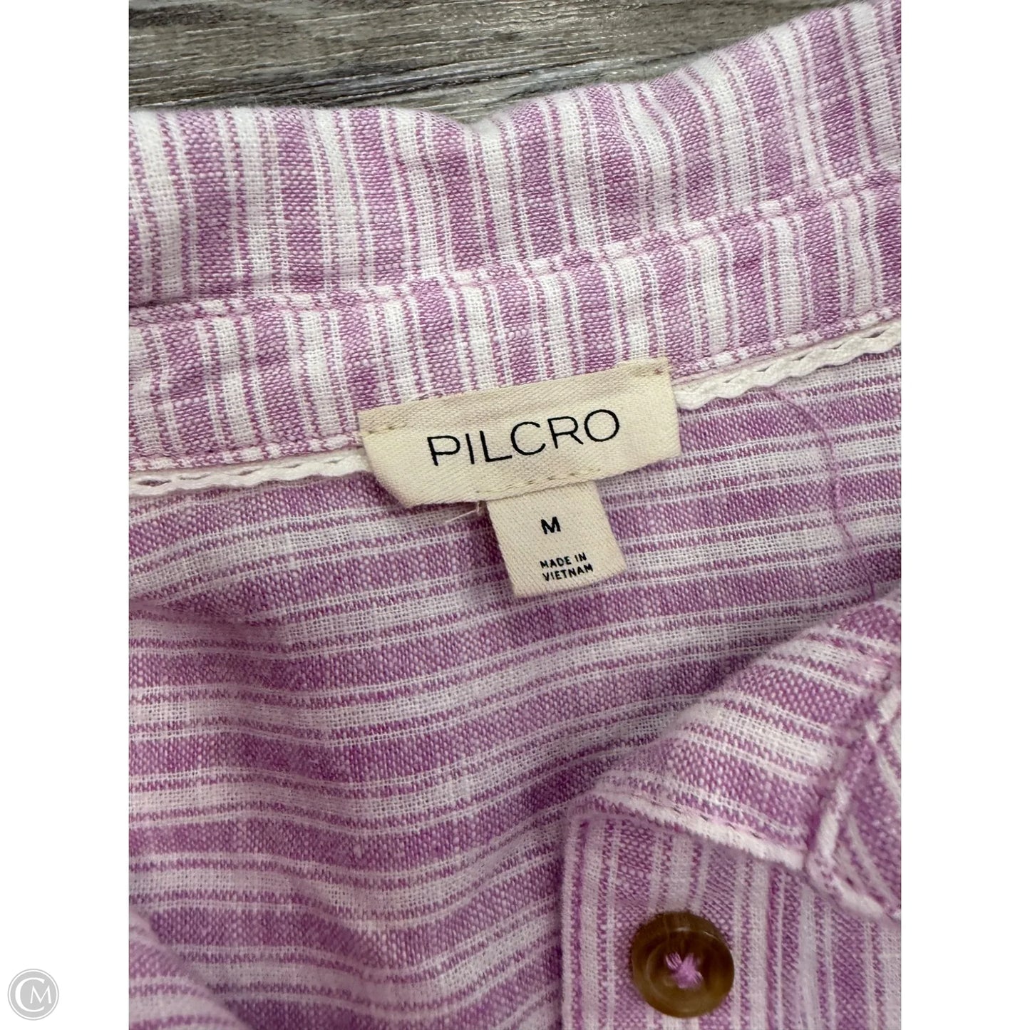 Top Short Sleeve By Pilcro In Striped Pattern, Size: M