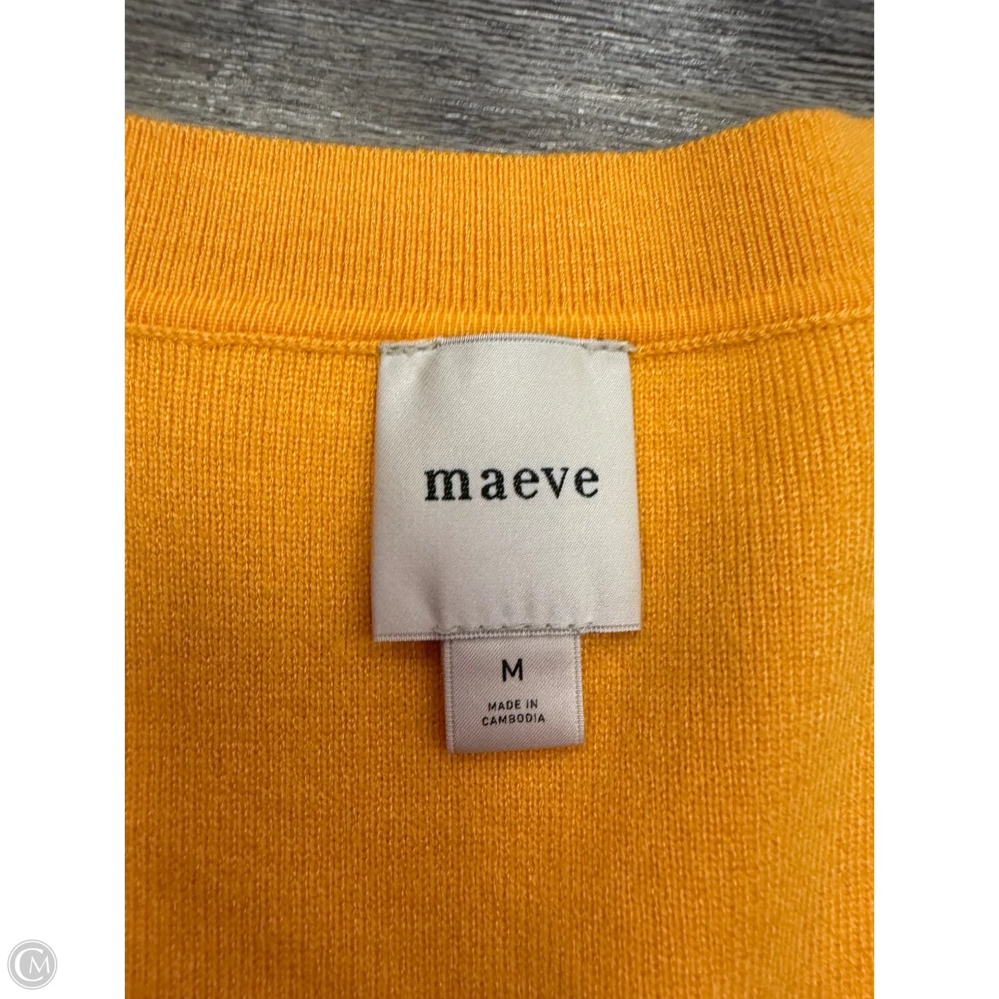 Sweater Short Sleeve By Maeve In Orange, Size: M