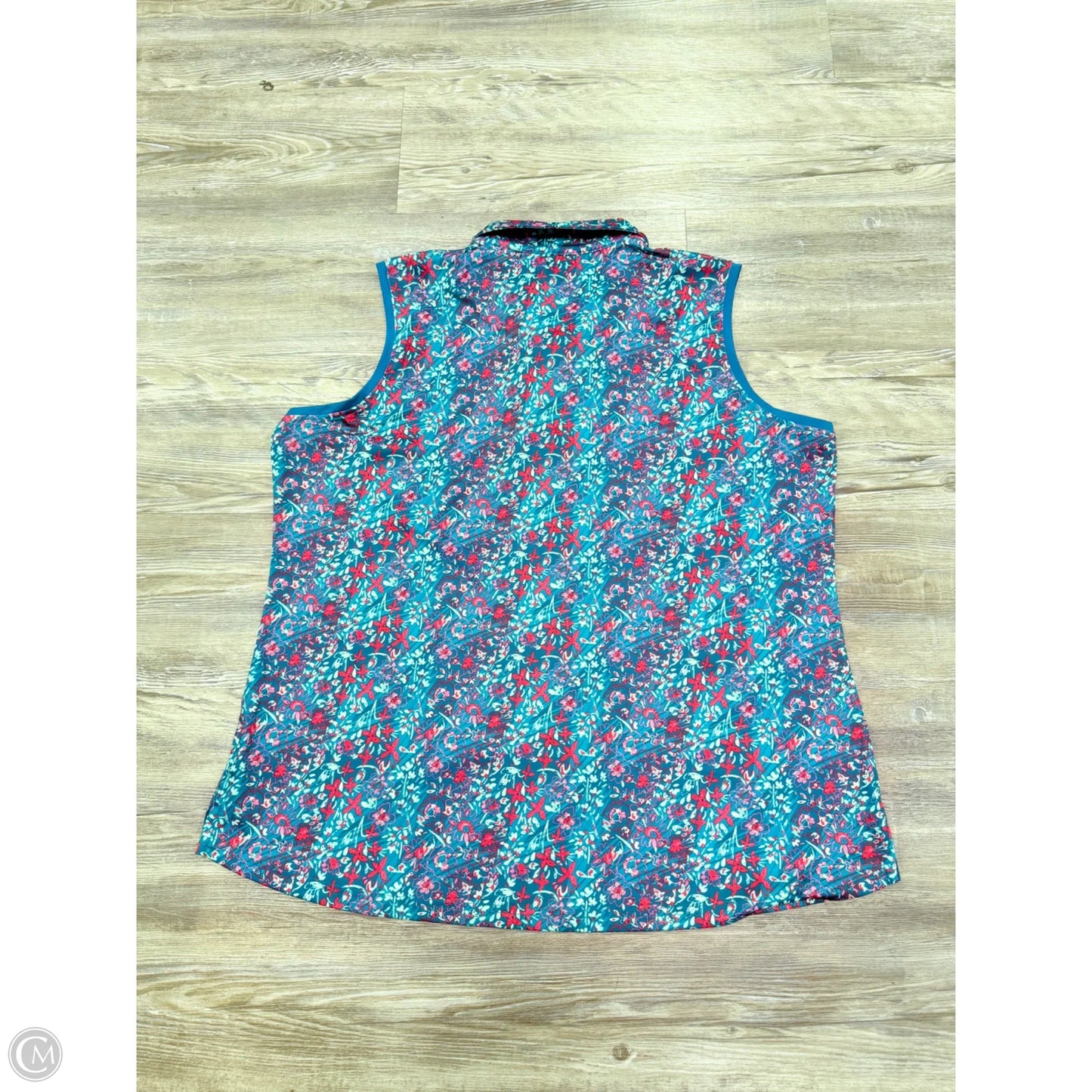 Athletic Tank Top By Pebble Beach In Blue & Pink, Size: Xl