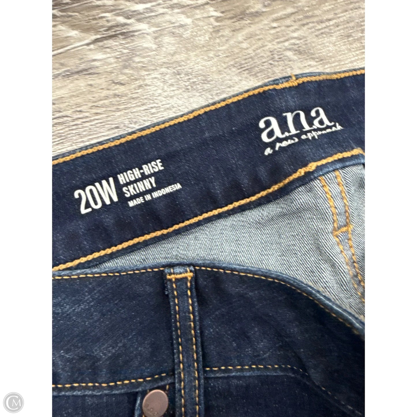 Jeans Skinny By Ana In Blue Denim, Size: 20