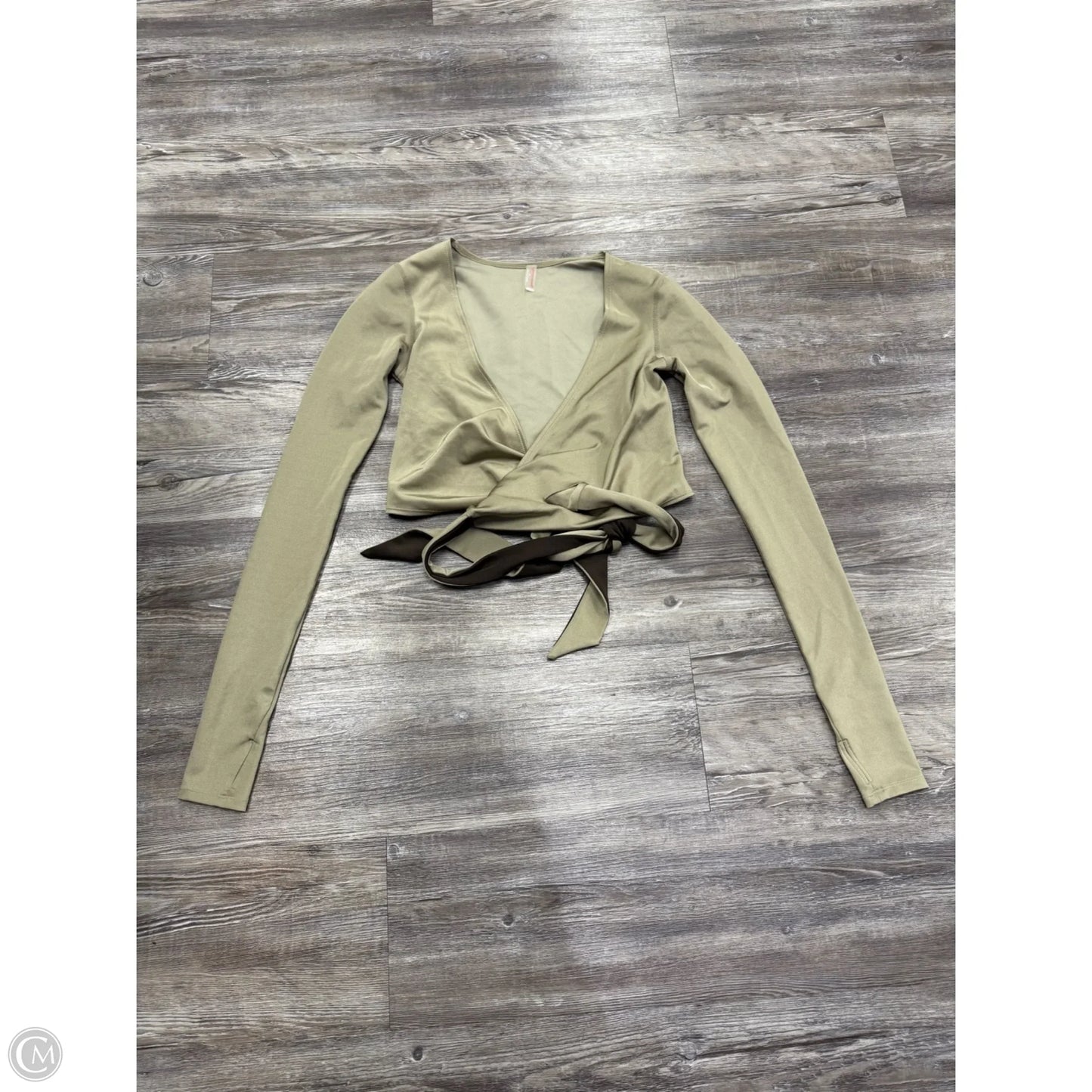 Athletic Top Long Sleeve Collar By Free People In Green, Size: Xs