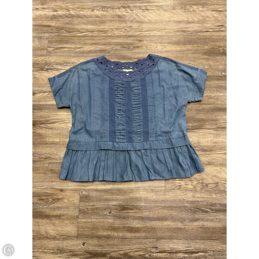 Top Short Sleeve Designer By Kate Spade In Blue, Size: 6
