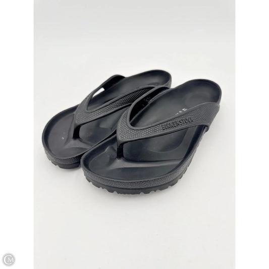 Sandals Flip Flops By Birkenstock In Black, Size: 7