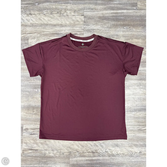 Athletic Top Short Sleeve By Tuckernuck In Maroon, Size: S