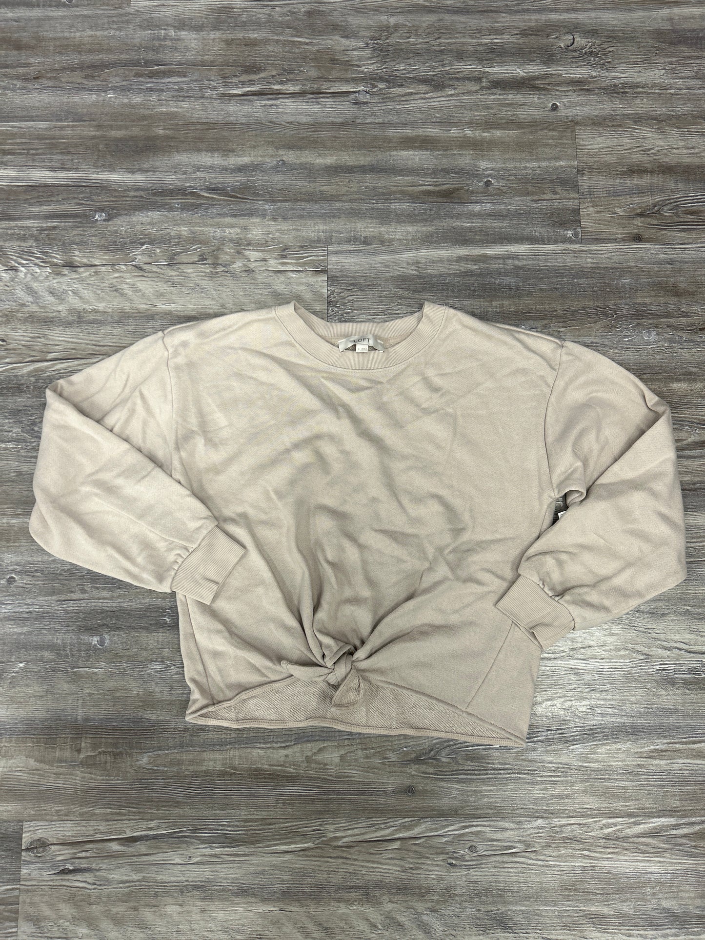 Sweatshirt Crewneck By Loft In Beige, Size: S
