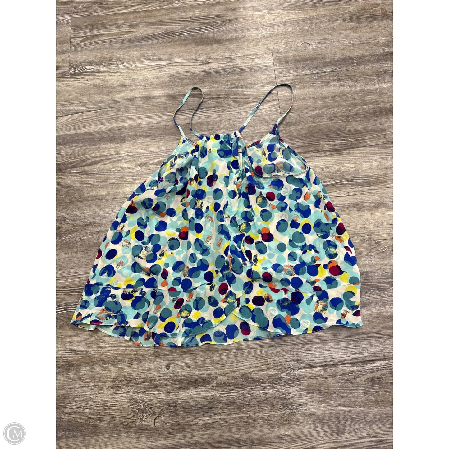 Top Sleeveless By Maeve In Blue & Yellow, Size: 10