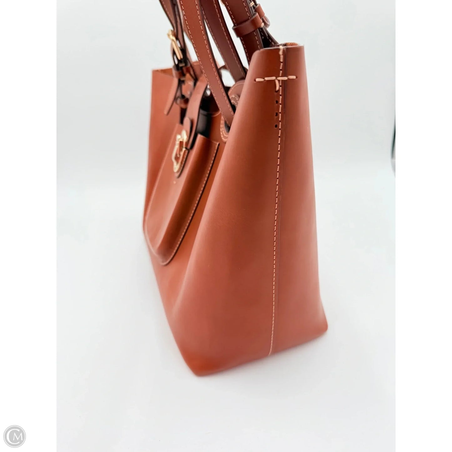 Handbag Leather By Boldrini, Size: Large