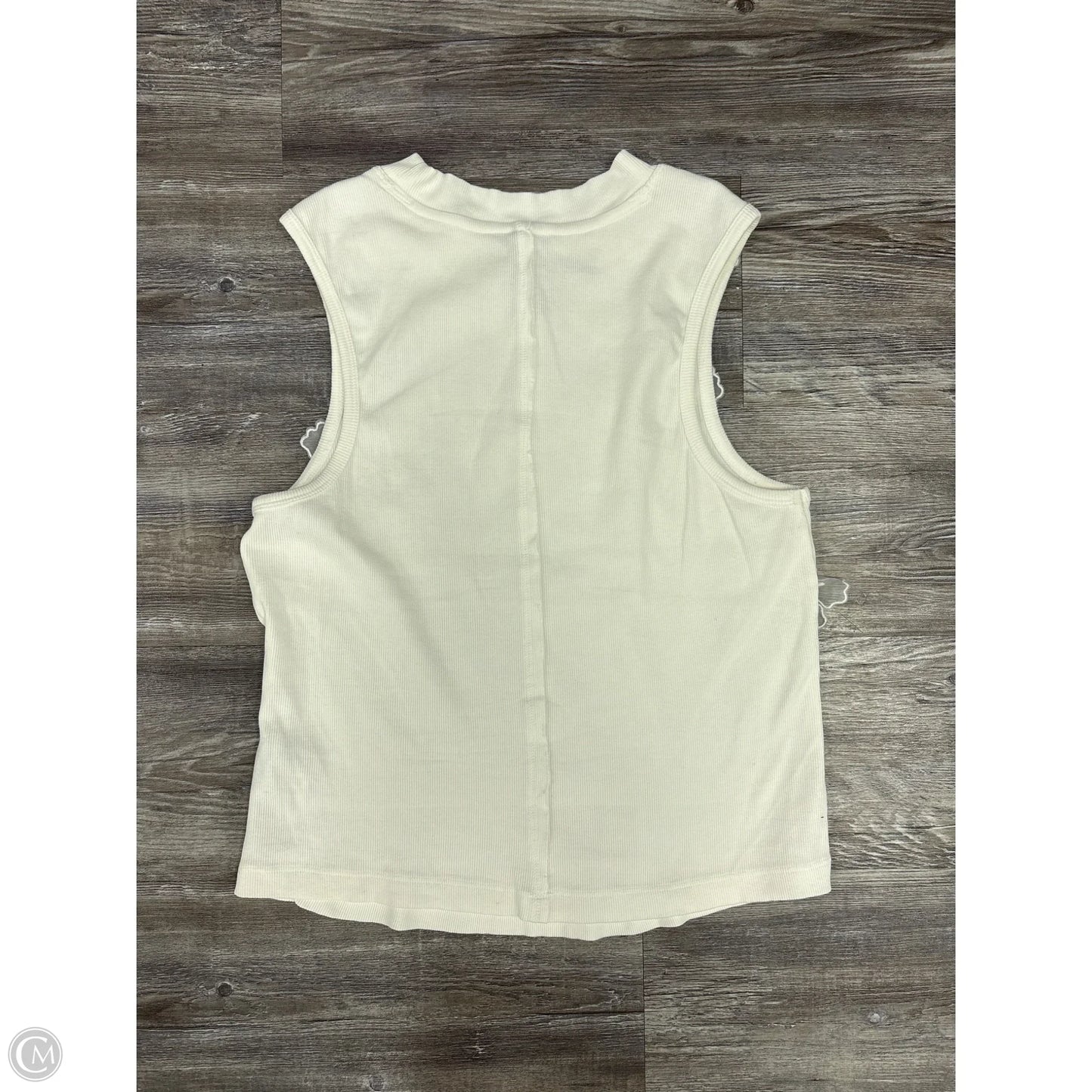 Top Sleeveless By Anthropologie In White, Size: L