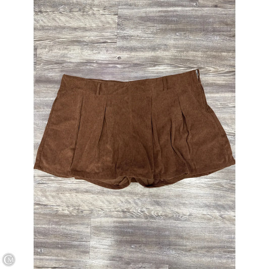 Skirt Mini & Short By Arula In Brown, Size: 3x