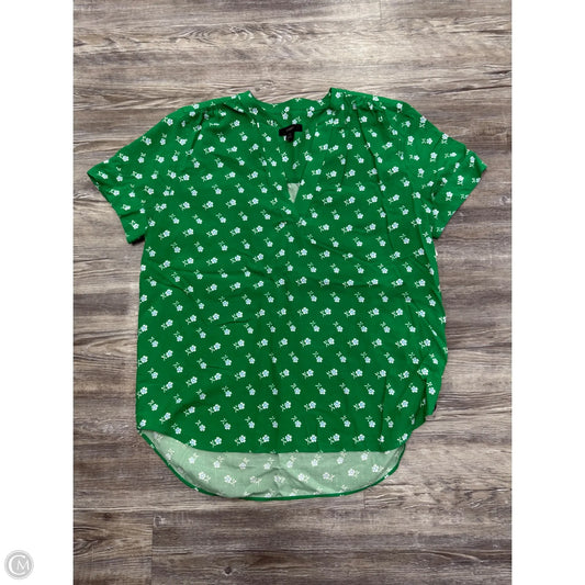 Top Short Sleeve Basic By J. Crew In Green & White, Size: S