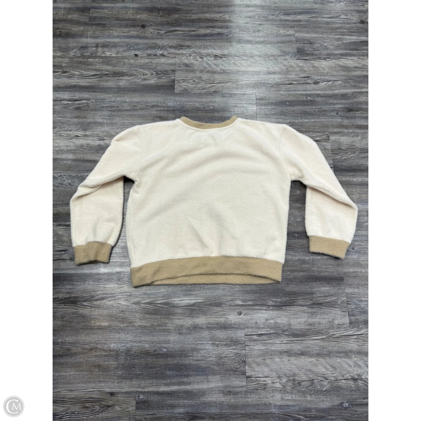 Sweater By Maeve In Cream & Tan, Size: M